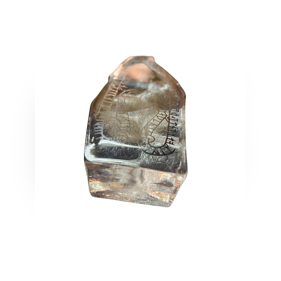 LINDSHAMMAR "RUNSTEN" Runic Inscription Crystal Glass Block Sweden In Org Box - Picture 5 of 9